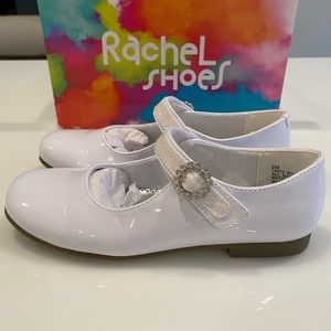 Little Girls White Rachel Dress Shoes. Size2M